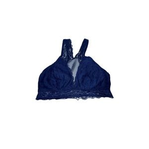 True Navy Lace Bralette Racerback‎ Size L